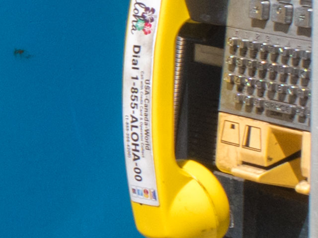 ハワイの公衆電話の受話器